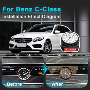 Reloj Inteligente Navihua para Coche, Accesorio de Pantalla de Hora <span class=keywords><strong>Central</strong></span> Automática para Mercedes Benz Clase C, E, S, G, <span class=keywords><strong>GLS</strong></span> - Product Image 3