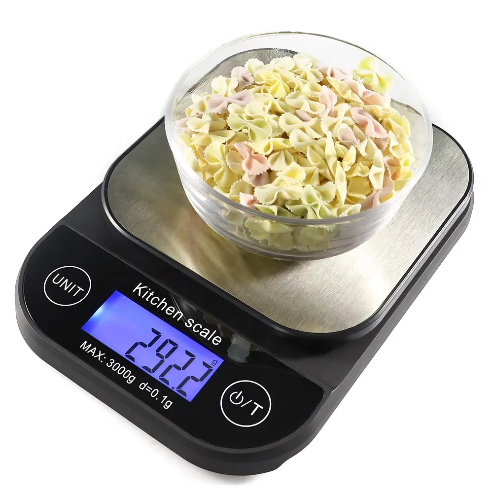 New Arrival Fully Waterproof Portable High Accuracy 0.1g Stainless Steel Digital Food Weighing Kitchen Scale