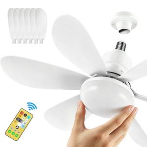 0728 Custom 3 Wind Speeds <b>Dimmable</b> <b>Ceiling</b> Fan Different Vision to Select <b>Light</b> Socket Standard E27 White Fans - Product Image 2