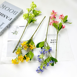 Bouquet de fleurs artificielles de jasmin 10cm-30cm, fleurs en soie pour décorations de maison et de mariage - Product Image 1