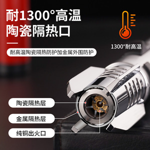 Starlight Sword Handheld Windproof Metal Lighter High Flame Butane Portable Torch for BBQ Baking Outdoor Use Silver Blue Red - Product Image 4