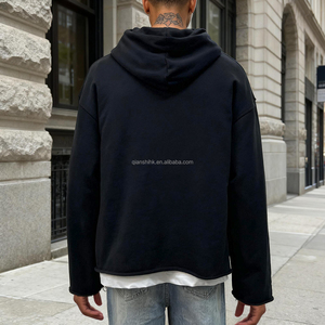 เสื้อกันหนาวมีฮู้ดแบบสวมหัว, เสื้อมีฮู้ดปักลายกราฟิกเทอร์รี่โอเวอร์ไซส์500 GSM - Product Image 3