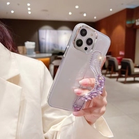 Coque de téléphone portable de luxe scintillante avec support et diamants 3D pour iPhone Xr X Xs 7 8 11 12 13 14 15 16 17 Plus Pro Max