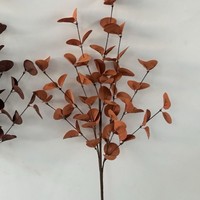 Plante verte artificielle en PE, branche unique, 9 fourches, 36 feuilles, eucalyptus, décoration d'intérieur, pour bouquet de chrysanthèmes