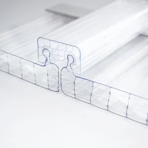 Free sample multiwall h and u profile connection polycarbonate roof panels