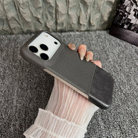 Tissu épissage TechWoven cuir PC étui de téléphone portable pour iPhone 17 Air 16 15 Pro Max tissu tissé texturé Pu couverture arrière