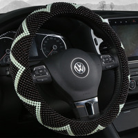 Dodge chargeur volant airbag couverture cousue à la main volant couverture voiture accessoires femmes