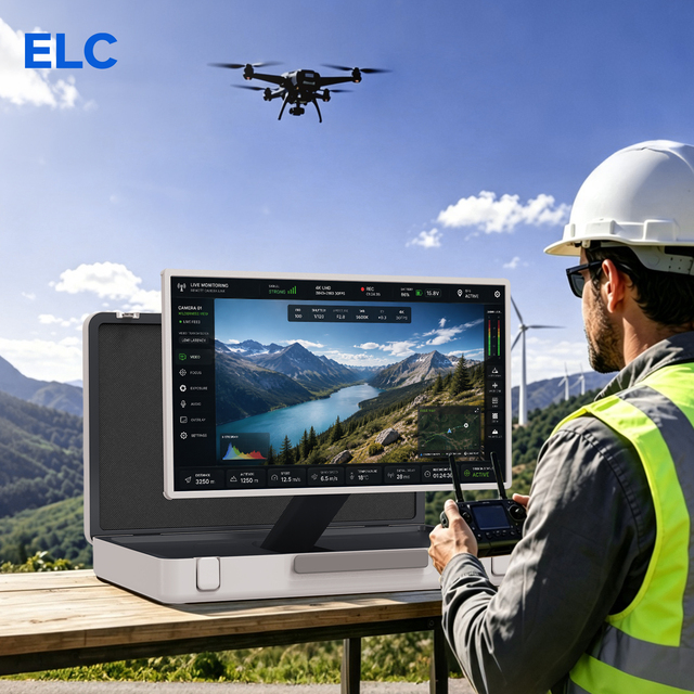ELC 27 Inch Portable Smart TV Android 14 System Touch Screen Briefcase Monitor Suitcase Tablet with Source Factory