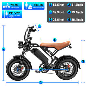 Vélo <span class=keywords><strong>de</strong></span> montagne électrique US Warehouse 500W avec batterie au lithium sans balais, cadre en acier à haute teneur en carbone, pneus larges 5 vitesses pour une expérience urbaine palpitante - Product Image 3