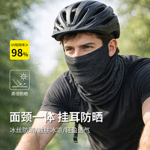 Outdoor Quick Drying Breathable Ear Loop Sunshade Magic Headscarf Ice Silk Cycling Face Mask Unisex Summer Cooling - Product Image 1