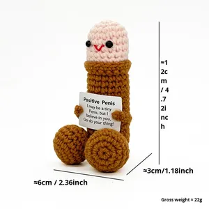 ตุ๊ก<span class=keywords><strong>ตา</strong></span>ถักโครเชต์รูปอวัยวะเพศชายพร้อมการ์ดคำยืนยัน ของขวัญตลกแปลกใหม่สำหรับงานปาร์ตี้สละโสด - Product Image 5