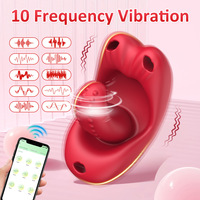 Vibromasseur interactif télécommandé longue distance pour couples, œuf d'amour portable contrôlé par application, stimulation orale du clitoris par léchage de langue