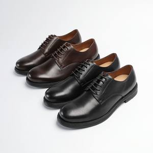 Sepatu Pernikahan Pria WITHCOCO Model Musim Gugur, Kulit Asli Full-grain, Tali Sepatu, Warna Solid, Cocok untuk Kantor & Karir, Ujung Bulat, Sol Tebal - Product Image 6