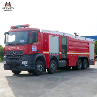 Camión de Bomberos HEAVSTY 8x4 Automático Diésel Nuevo con Tanque de Espuma de Agua de Alta Capacidad 578HP