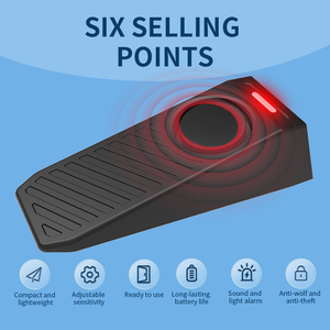 Tragbarer Diebstahlschutz-Türstopper mit Alarm aus ABS-Material, Vibrationssensor, Funktionen für Heimsicherheitssysteme - Product Image 5