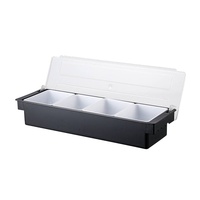 Boîte à fruits en plastique commerciale avec couvercle, 3/4/5 compartiments, pour magasins de thé au lait et de poudre glacée, avec poignées, design moderne