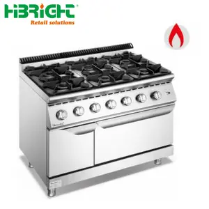 Kustom seri 700 6-Burner Gas rentang memasak menggabungkan peralatan memasak dengan Oven