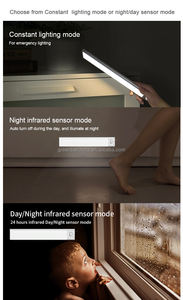menschlichem körper sensor licht innenbereich led stange licht wiederaufladbar kabinett licht weiß ultraschmal design keine verdrahtung erforderlich - Product Image 3