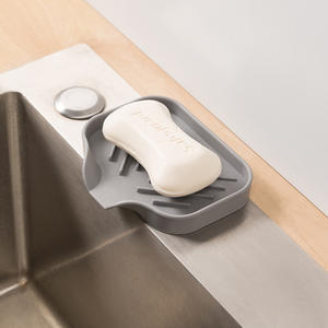 Tapis de séchage anti-éclaboussures en silicone pour robinet et évier de cuisine, avec support pour distributeur de savon et éponge, et plateau de rangement pour comptoir - Product Image 3