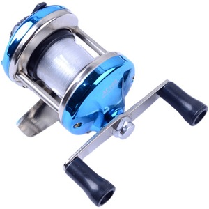 Mini Carrete de Pesca en Hielo con Cuerpo Metálico, Doble Manivela, Línea Integrada, para Pesca en Balsa, con Opción de Cambio de Mano Izquierda/Derecha - Product Image 2