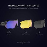 Lunettes de cyclisme polarisées avec 2 verres interchangeables, revêtement anti-rayures TR90, protection UV pour femmes et hommes, course à pied