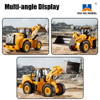 Bulldozer RC de 11 Canales, Escala 1/16, Vehículo de Construcción de Hormigón Reforzado, Control Remoto de 2.4GHz, Juguete para Niños, Huina 1552