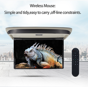 2023 monitor per auto ribaltabile sottile da 13.3 pollici con sistema operativo Android 10 2 + 32GB wifi miracast montaggio a soffitto sul tetto schermo Minibus bus tv - Product Image 4