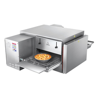 Four à pizza commercial à haute efficacité, 16 pouces, électrique, circulation d'air chaud, vitesse de la bande réglable, certifié CE, 1 hôtels, boulangeries