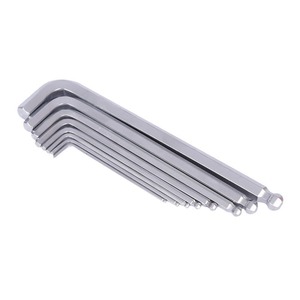 Hex Keys Set Metric Chrome Plated Chromium Vanadium Steel Industrial Grade L-Shaped Ball End Medium Length 80*16-50*97-224 - Product Image 4