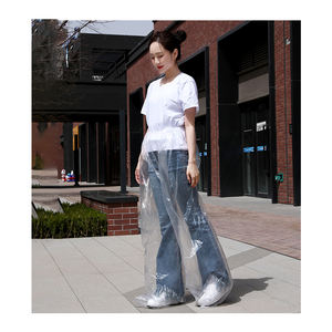 PEプラスチック特大厚く屋外PEキャンプ大人使い捨てレインパンツ工場カスタマイズ - Product Image 5