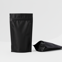 Petites pochettes refermables à trois soudures, anti-humidité et anti-odeur, en aluminium holographique noir Mylar, qualité alimentaire pour bébés