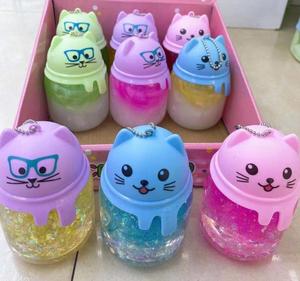 Vente en gros de slime cristallin pour enfants, jouet DIY, slime coloré dégradé, slime doux pour soulager le stress - Product Image 2