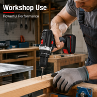 Ensemble de perceuse sans fil à batterie au lithium, perceuse à percussion, kit de tournevis, clé à chocs, outil pour usage industriel, bricolage à domicile