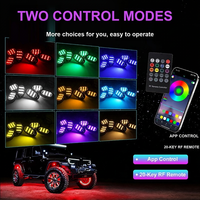 Kit d'éclairage RGB sous châssis pour voiture, contrôle par application, télécommande RF 20 touches, éclairage d'ambiance LED RGB 12V IP67 pour SUV et camion