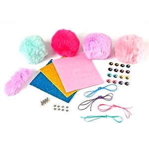 Kit de Arte de Monstruos Adorables con Pompones, Colgante Kawaii de Peluche, Material Plástico, Set de Herramientas Creativas para Manualidades para Niños - Product Image 3