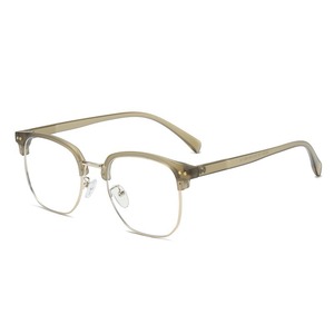 Montures de lunettes rectangulaires semi-cerclées, verres en résine, légers, anti-UV, unisexes, correction de la vue C6 - Product Image 4