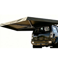 Tente de voiture hexagonale à ouverture rapide à double poteau 270 degrés en forme d'éventail pour camping en plein air, tente de voyage autonome, auvent pare-soleil