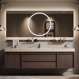Nuevo Mueble de Baño con Doble Lavabo de Estilo Chino, Gabinete de Madera Sólida con Diseño Elegante <span class=keywords><strong>para</strong></span> <span class=keywords><strong>Baños</strong></span> de Alta Gama - Product Image 1