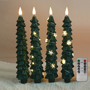 Nouveau design l'atmosphère des pins en plastique LED bougie lumière <span class=keywords><strong>arbre</strong></span> de Noël ornement décorer les vacances de Noël - Product Image 6