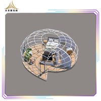 Structures de maisons préfabriquées d'extérieur, structure de tente à membrane tendue en PVDF, architecture en forme d'escargot, tentes de glamping de luxe, hôtel