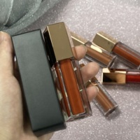 Vente En Gros Brillant À Lèvres Pailleté Tube Doré Marque Privée Vegan Lèvres Repulpant Mat Imperméable Longue Durée Rouge À Lèvres Liquide