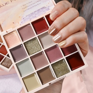 Palette de 16 couleurs de vernis à ongles en conserve solide, couverture complète, Portable, crème, populaire, solide, colle solide - Product Image 3