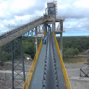 Correia transportadora de borracha para lenha e carregamento após divisão para areia e cascalho