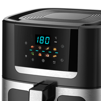 Nouveau lancement écran numérique bonne qualité friteuse à air intelligente appareils de cuisine à domicile 1700W friteuse à air visuelle
