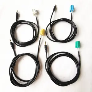 Kabel Adaptor Audio Mobil MP3 Aux Kustom Auto Colokan 3.5Mm Panjang 1.5M Tali Kekang Kawat