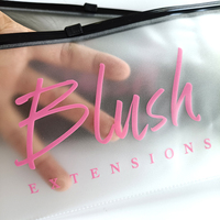 Sacs d'emballage en PVC plastique personnalisés de luxe avec logo pour extensions de cheveux, sacs à fermeture éclair imprimés pour emballages de perruques longues