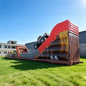 Parcours d'obstacles gonflable sur le thème des courses, avec toboggan et piste de course Monster Truck, pour enfants et adultes, location pour événements extérieurs et fêtes foraines - Product Image 2