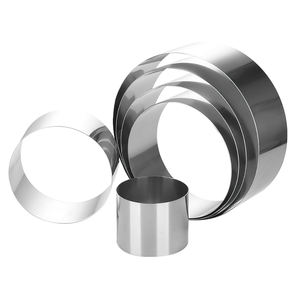 4-дюймовая круглая форма для выпечки 304 торта из нержавеющей стали, форма для печенья и других выпечки, металлический материал - Product Image 1