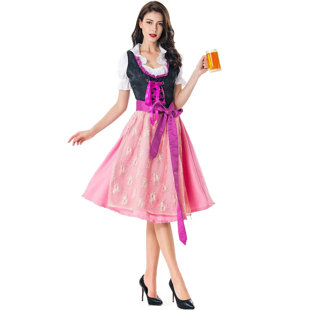 High Quality Women's German Dirndl Dress Costumes for Traditional Bavarian Oktoberfest Oktoberfest Carnival Clothing