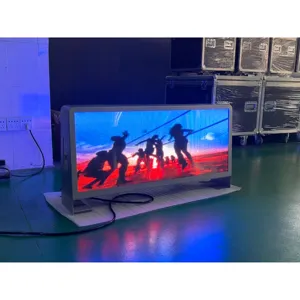 P5 P4 P3 Full Color Outdoor Double Sided Taxi Top LED Display Screen Digital Video Wall for Car/ Taxi